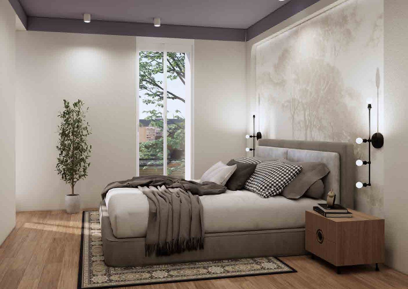 Camera da letto con luce naturale